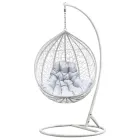Підвісне крісло-гойдалка кокон 329 L (біло-сіре)