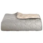 Двостороннє покривало на ліжко 210х240 см з мікрофібри сірий/беж Стиль Cube IDEIA 8-32405*003