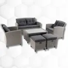 Набір садових меблів Di Volio Firenze сірий/графітовий