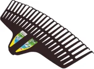 Граблі віялові Ramp кручені 23 зубці без держака Чорні (5907588559812)