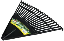 Граблі віялові Ramp кручені 20 зубців без держака Чорні (5907588560177)