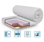 Тонкий матрац-топпер Eurosleep Cocos з фіксаторами по кутах і з'ємним чохлом 80x190