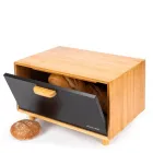 Хлібниця Kamille 36*26*23 см із нержавіючої сталі і бамбука KM-1123