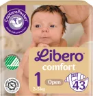 Підгузки Libero Comfort 1 2-5 кг 43 шт (7310361149090)