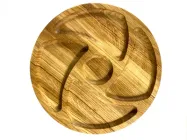 Тарілка із натурального дерева 30 см висота 2 см для закусок (JDT-0846007)