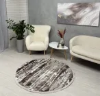 Килим з невисоким ворсом Mars 1.5х1.5 м. Коло Бежевий з коричневим 2701B A.KAHVE / KREM