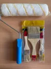 Комплект малярний №3: Валик з ручкою 250х40х6 мм, Пензлі малярні в наборі 3 шт: 1", 1,5"', 3" (25,4 см, 38,1 см, 76,2 см)