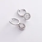 Золоті сережки з сапфіром і діамантами.