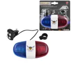 Велосипедна сирена з підсвічуванням, поліцейський гудок на кермо, 4 звуки