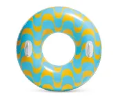 Коло для плавання Intex вік від 9 років діаметр 91 см блакитне круг з ручками