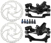 Дискові гальма для велосипеда Shunfeng SF-M350+RT525 комплект на 2 колеса, ротори 160 мм