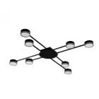 Люстра ML482-8 чорна Ardero на 8 ламп GX53 (стельовий світильник під змінні LED лампи) 970*970*61 мм