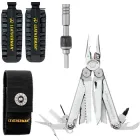Набір Мультитул Leatherman Wave Plus 832524 + Тріскачка 931030 + Комплект біт Bit Kit 2 половини