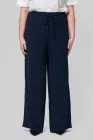 Штани жіночі на резинці висока посадка All Posa Лера 102381 56 темно-сині