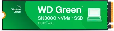 SSD диск Western Digital Green SN3000 500GB M.2 2280 NVMe PCIe 4.0 x4 3D NAND QLC (WDS500G4G0E)
