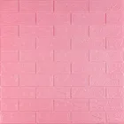 Декоративна 3D панель Sticker Wall самоклейка під цеглу Рожевий 700х770х3мм (004-3) SW-00000231