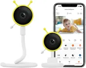 Відеоняня з гнучким кріпленням і підключенням до телефону Andowl Baby Monitor з Wi-Fi і колисковими (Q-BY01)