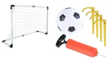 Футбольні ворота + м'яч + насос (легке збирання, міцна сітка)
