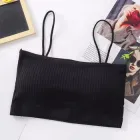 Жіночий прямой топ бандо з бретелями чорний One Size 1216_14-97