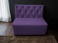 Диван для кафе Tobi Sho Бостон з високою спинкою та ґудзиками 1000x630x850, шкірзам Фіолетовий 2216