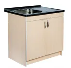 Тумба з мийкою 80х60 ліва Дуб Молочний для кухні з сифоном