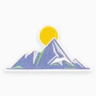 Термоаплікація Sun Rocks вишита 5,3х10,3 см 1 шт. Синьо-жовтий (АК0510п54)