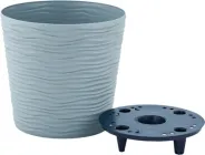 Вазон для квітів Алеана Ф'южн d20 х 18 см зі вставкою низький Сизо-блакитний (115088-сиз.блак)