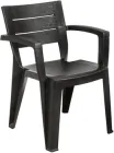 Стілець садовий пластиковий Bica Emma Графітовий (8003723401897)