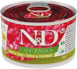 Вологий корм для собак Farmina N&D Quinoa Skin & Coat з качкою та кокосом 140 г (8606014102376)