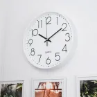 Настінний годинник безшумний Білий (білий обідок)