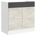 Кухонний модуль під мийку Еверест Еко 800 дуб крафт білий/графіт/білий 80х46х82 см (DTM-071020)