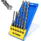 Набір бурів S&R Meister 4X Cutter HSS SDS-plus 6 шт (211241006)