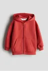 Толстовка на блискавці з капюшоном теракотова H&M 110-116см (400010642)