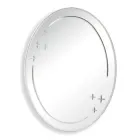 Дзеркало настінне 55х70 см Скло 3 мм Zerix FUSION MOZ03-550x700 овальне з декором (ZX5632)