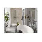 Дзеркало настінне 60х80 см Скло 3 мм Zerix KUBIX MRZ06-600x800-REVERSE Прямокутне з декором Горизонтальний/Вертикальний монтаж (ZX5634)