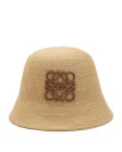 Панама з принтом LOEWE Anagram raffia bucket hat Коричневий