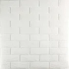 Самоклеюча декоративна 3Д панель імітація цегли 700x770x3мм Білий