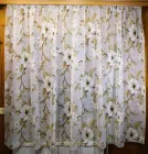 Фіранка кухонна готова коротка Класік яблуневий цвіт беж 280*170 см