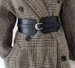 Ремінь жіночий корсетний екошкіра чорний