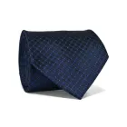 Краватка Emilio Corali чоловіча чорна в фіолетові ромбіки GIN-2158