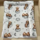 Пеленальний матрац на дитячий комод пеленатор або пеленальний столик м'який з бортами синтепон знімний універсальний розмір 70*55 см BST сіро-кавовий