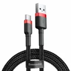 Кабель Baseus Cafule Cable USB to Type-C 3A 2m Black-Red (CATKLF-C91)