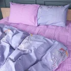 Комплект постільної білизни MirSon Полуторний 143х210 см Бязь 17-0760 Violet blossoms (2200010936629)