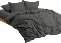 Комплект постільної білизни Good-Dream Полуторний 145 x 210 см Grey Сатин (GDSGBS145210)