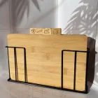 Набір дошок кухонних 4 шт 28х17,5 см ARDESTO Midori дерев'яні бамбукові на металевій підставці