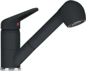 Змішувач-кран кухонний з виносним шлангом і душем FRANKE Novara-Plus (115.0470.675) Онікс