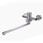 Змішувач для ванни з довгим виливом Globus Lux ALPEN SUS-208 одноважільний, нержавіюча сталь