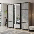 Шафа купе трьохдверна Garant ST-2 (210х45х220) Дуб Крафт сірий-Індастріал