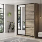 Шафа купе дводверна Garant ST-2 (100х45х240) Дуб Крафт сірий