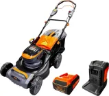 Газонокосарка акумуляторна GTM LM56/480SP-V_KIT, 56В, ширина зрізу 48 см, самохідна, акум. 4 А·год + зарядний пристрій